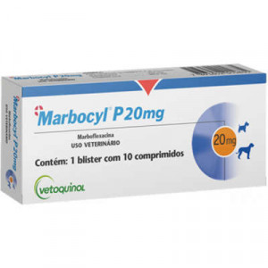 Marbocyl P Cães e Gatos de 9 a 35kg - 20 mg
